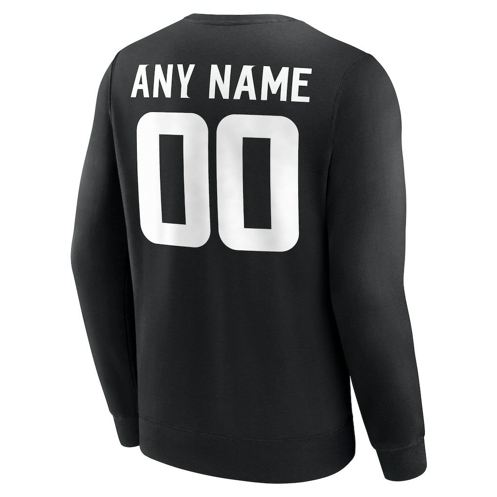 Minnesota Vikings Team Authentic Personalized Name & Number Sweatshirt - Black Sweatshirts