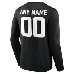 Minnesota Vikings Team Authentic Personalized Name & Number Long Sleeve T-Shirt - Black T-shirts