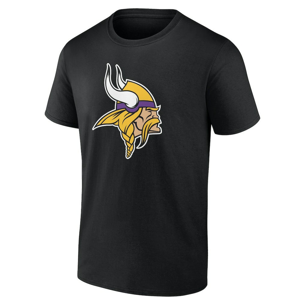 Minnesota Vikings Team Authentic Personalized Name & Number T-Shirt - Black T-shirts