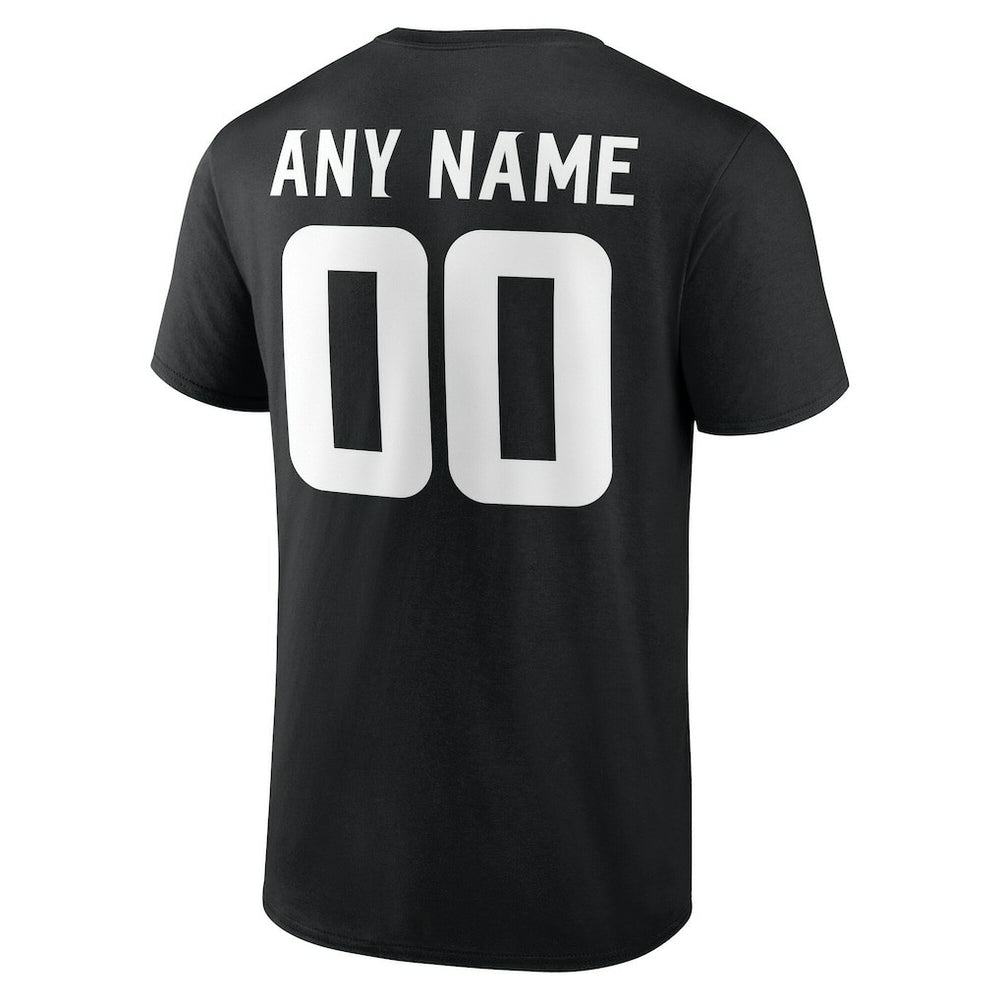 Minnesota Vikings Team Authentic Personalized Name & Number T-Shirt - Black T-shirts