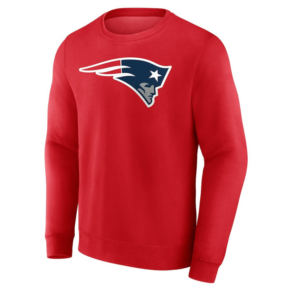 New England Patriots Team Authentic Personalized Name & Number Sweatshirt - Red Sweatshirts