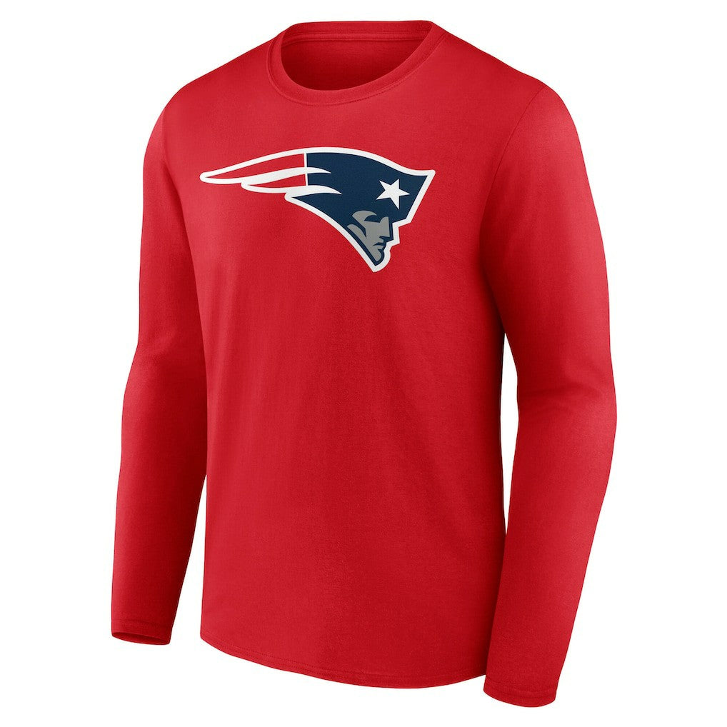 New England Patriots Team Authentic Personalized Name & Number Long Sleeve T-Shirt - Red T-shirts