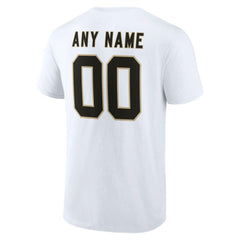 New Orleans Saints Team Authentic Personalized Name & Number T-Shirt - White T-shirts