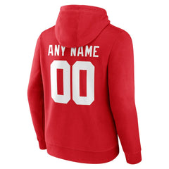 New York Giants Team Authentic Personalized Name & Number Hoodie - Red Hoodies