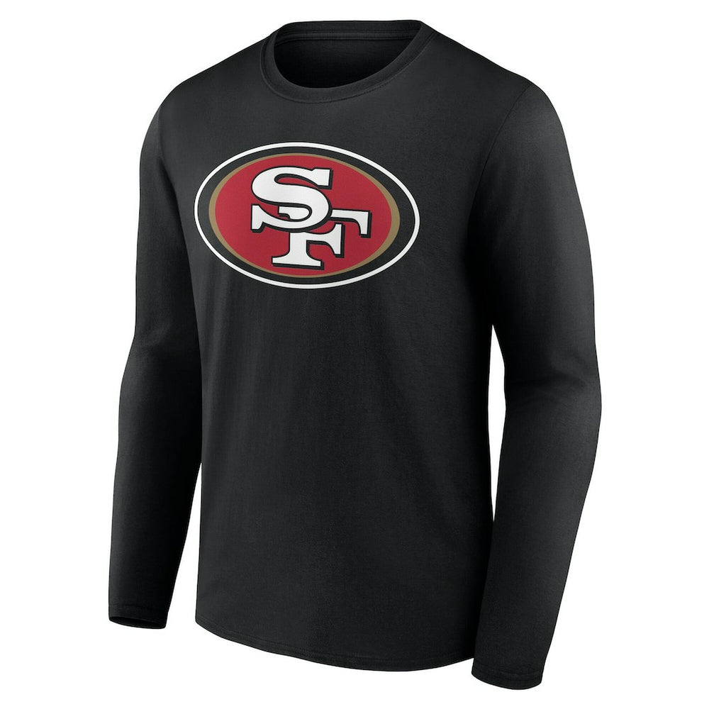 San Francisco 49ers Team Authentic Personalized Name & Number Long Sleeve T-Shirt - Black T-shirts
