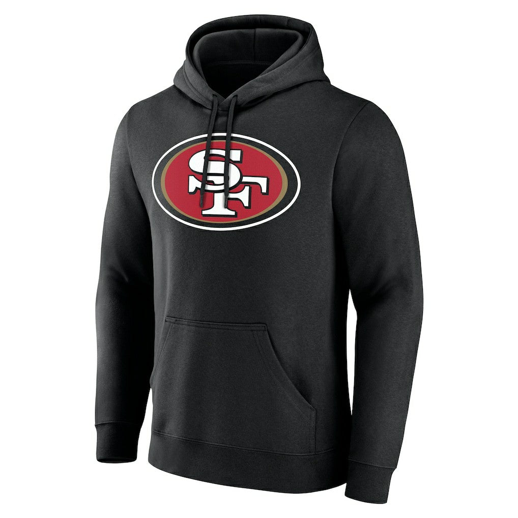 San Francisco 49ers Team Authentic Personalized Name & Number Hoodie - Black Hoodies
