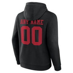 San Francisco 49ers Team Authentic Personalized Name & Number Hoodie - Black Hoodies