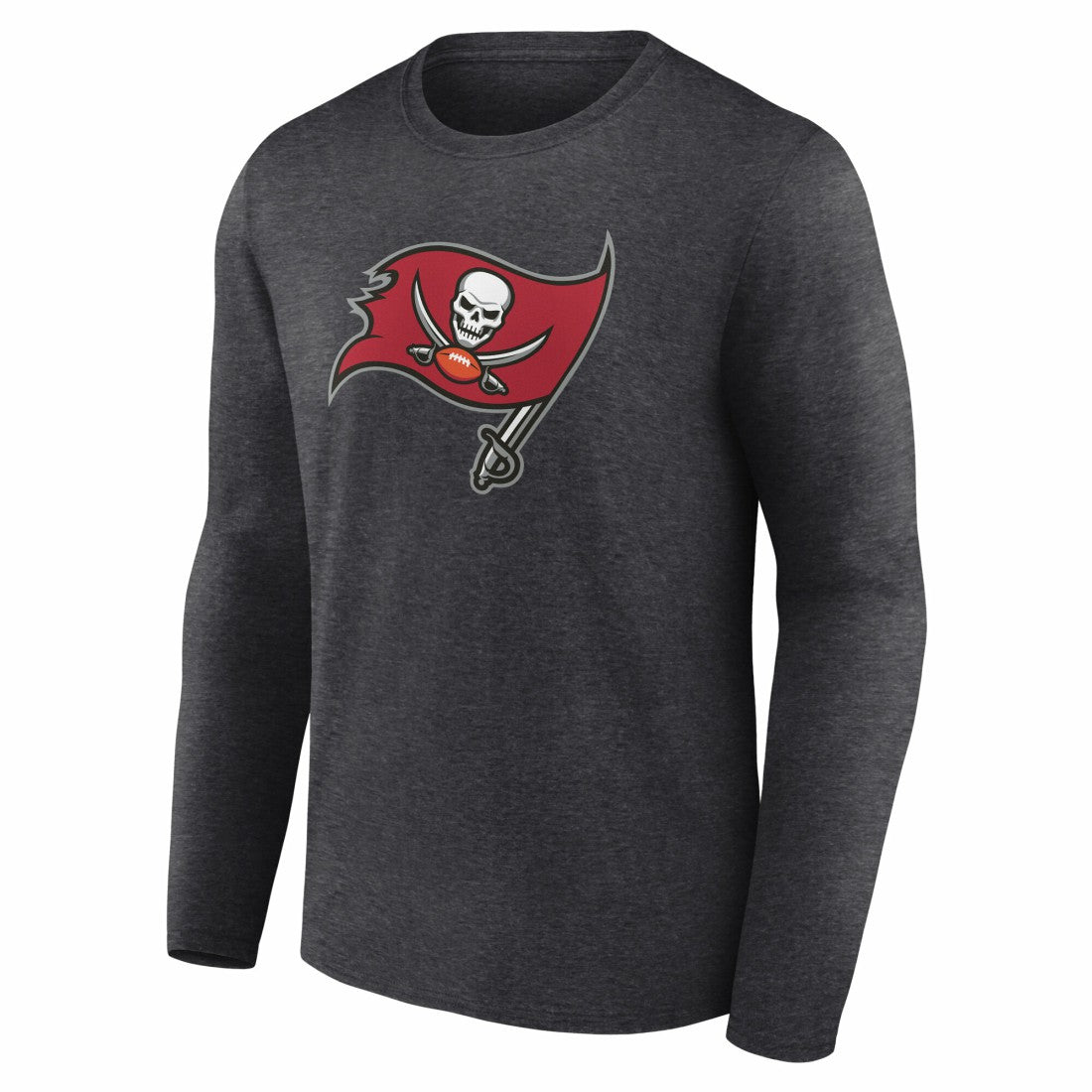 Tampa Bay Buccaneers Team Authentic Personalized Name & Number Long Sleeve T-Shirt - Charcoal T-shirts