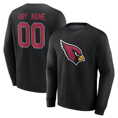 Arizona Cardinals Team Authentic Personalized Name & Number Sweatshirt - Black Sweatshirts