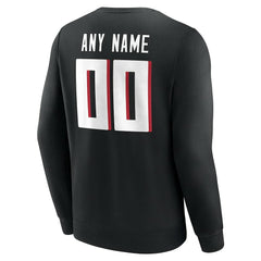 Atlanta Falcons Team Authentic Personalized Name & Number Sweatshirt - Black Sweatshirts