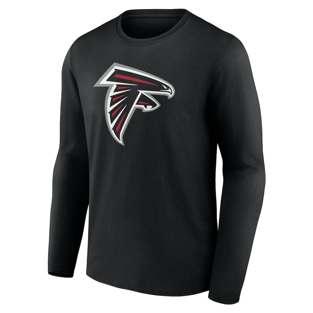 Atlanta Falcons Team Authentic Personalized Name & Number Long Sleeve T-Shirt - Black T-shirts