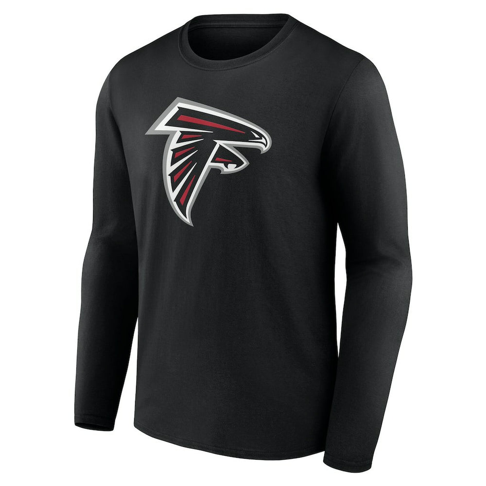Atlanta Falcons Team Authentic Personalized Name & Number Long Sleeve T-Shirt - Black T-shirts