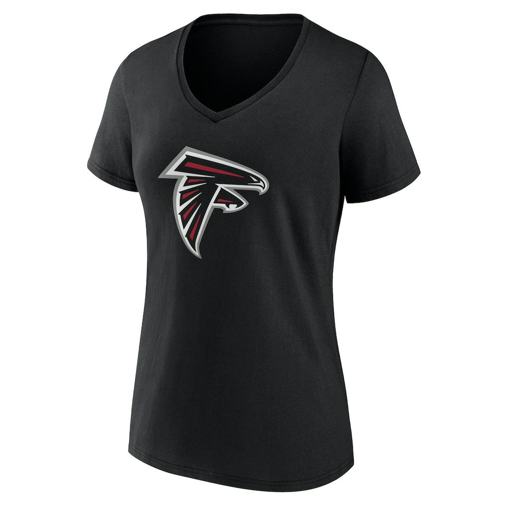 Atlanta Falcons Women's Team Authentic Personalized Name & Number V-Neck T-Shirt - Black T-shirts