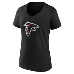 Atlanta Falcons Women's Team Authentic Personalized Name & Number V-Neck T-Shirt - Black T-shirts