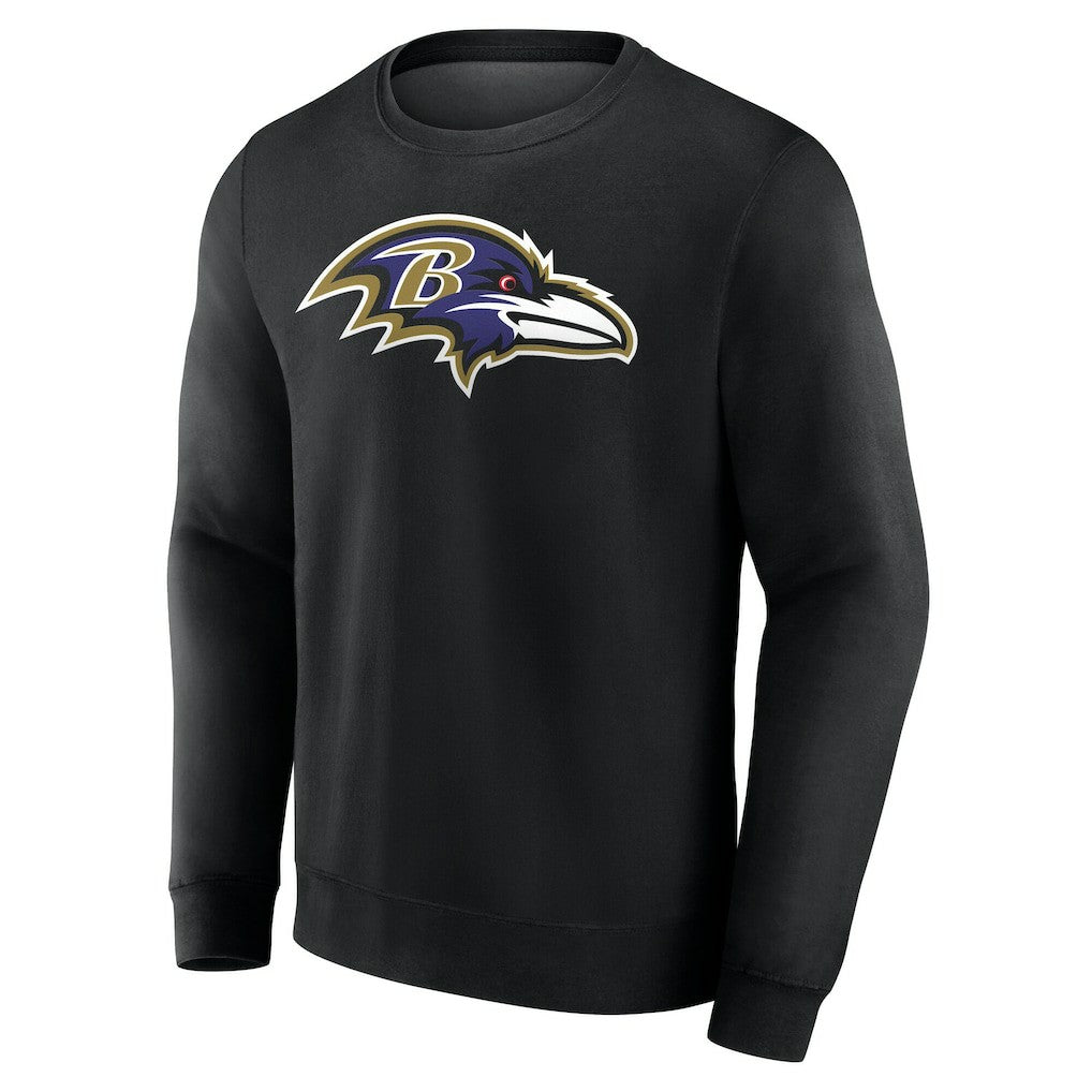 Baltimore Ravens Team Authentic Personalized Name & Number Sweatshirt - Black Sweatshirts