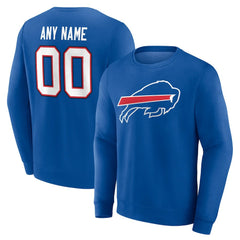 Buffalo Bills Team Authentic Personalized Name & Number Sweatshirt - Royal Sweatshirts
