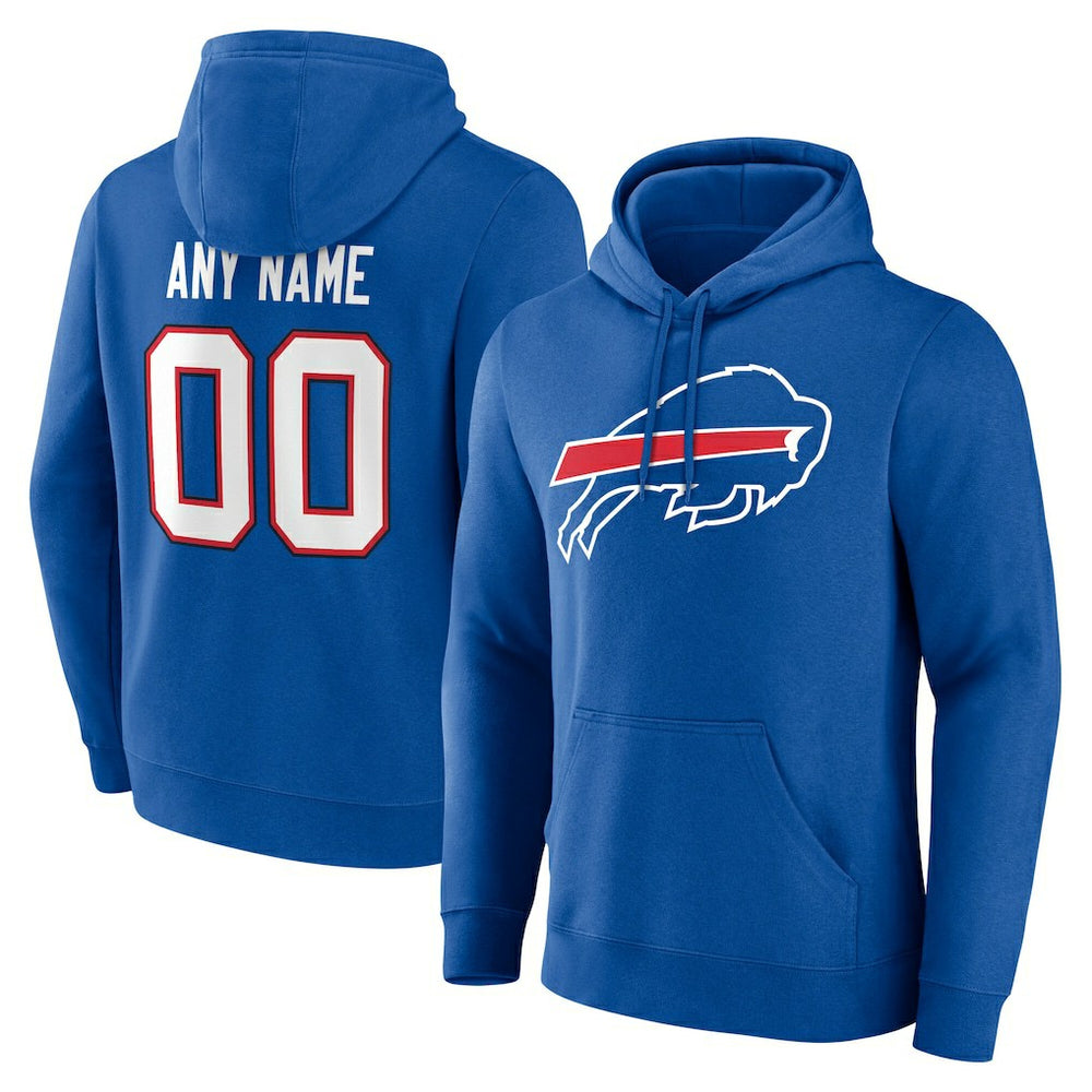 Buffalo Bills Team Authentic Personalized Name & Number Hoodie - Royal Hoodies