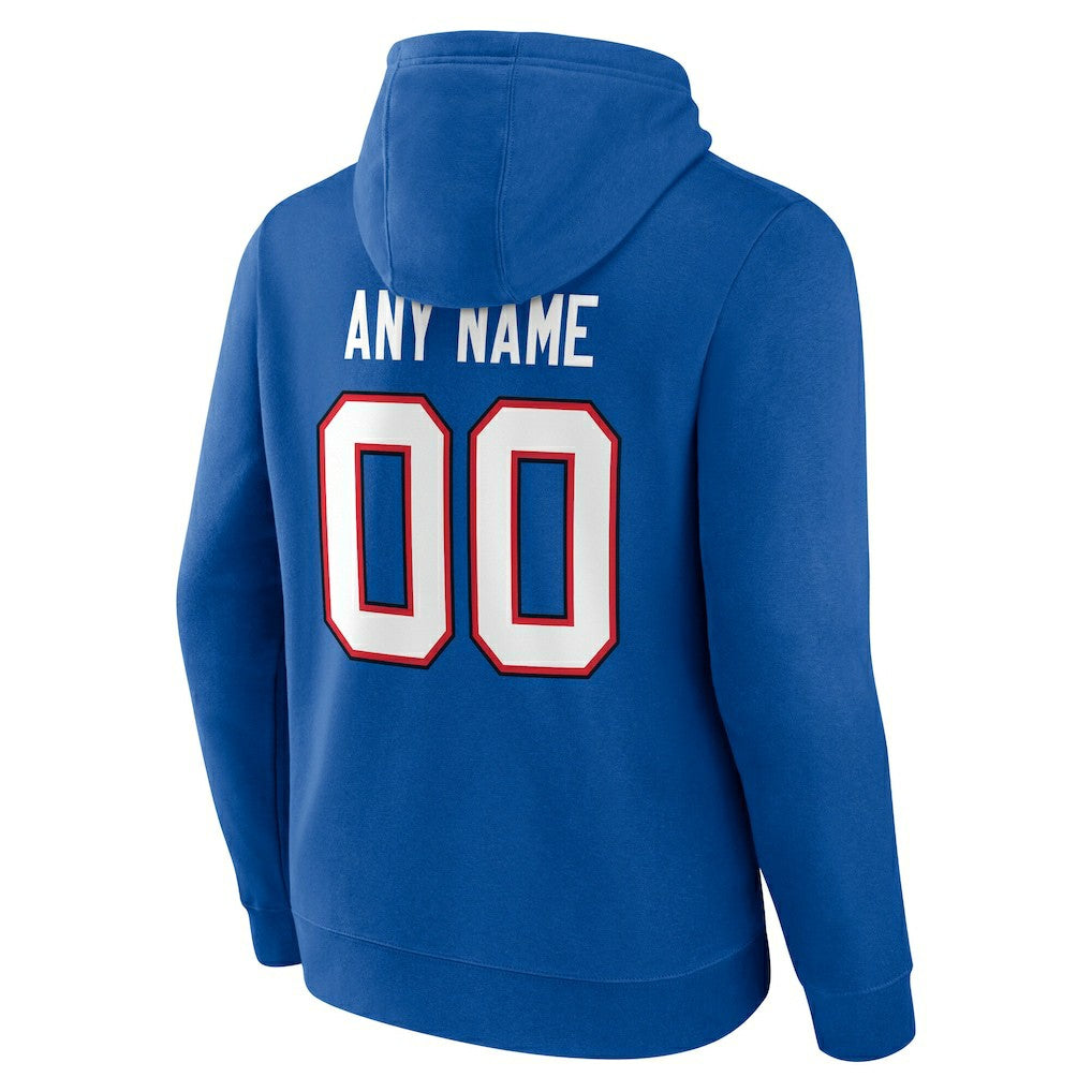 Buffalo Bills Team Authentic Personalized Name & Number Hoodie - Royal Hoodies