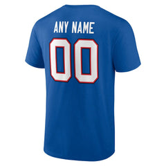Buffalo Bills Team Authentic Personalized Name & Number T-Shirt - Royal T-shirts
