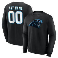 Carolina Panthers Team Authentic Personalized Name & Number Sweatshirt - Black Sweatshirts