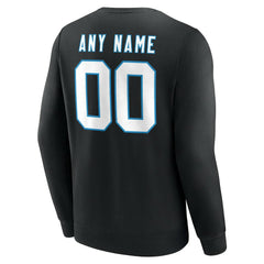 Carolina Panthers Team Authentic Personalized Name & Number Sweatshirt - Black Sweatshirts