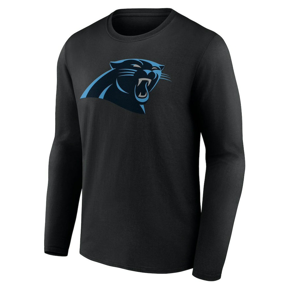 Carolina Panthers Team Authentic Personalized Name & Number Long Sleeve T-Shirt - Black T-shirts