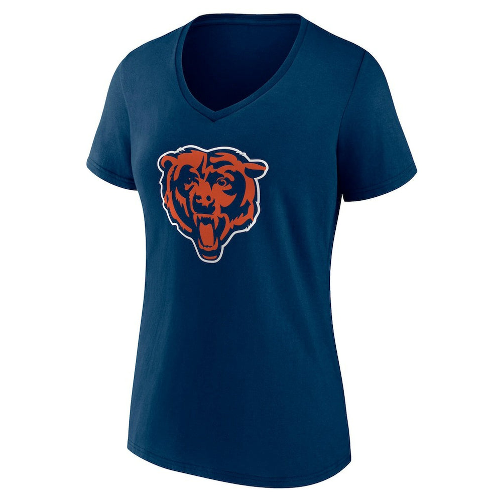Chicago Bears Women's Team Authentic Personalized Name & Number V-Neck T-Shirt - Navy T-shirts