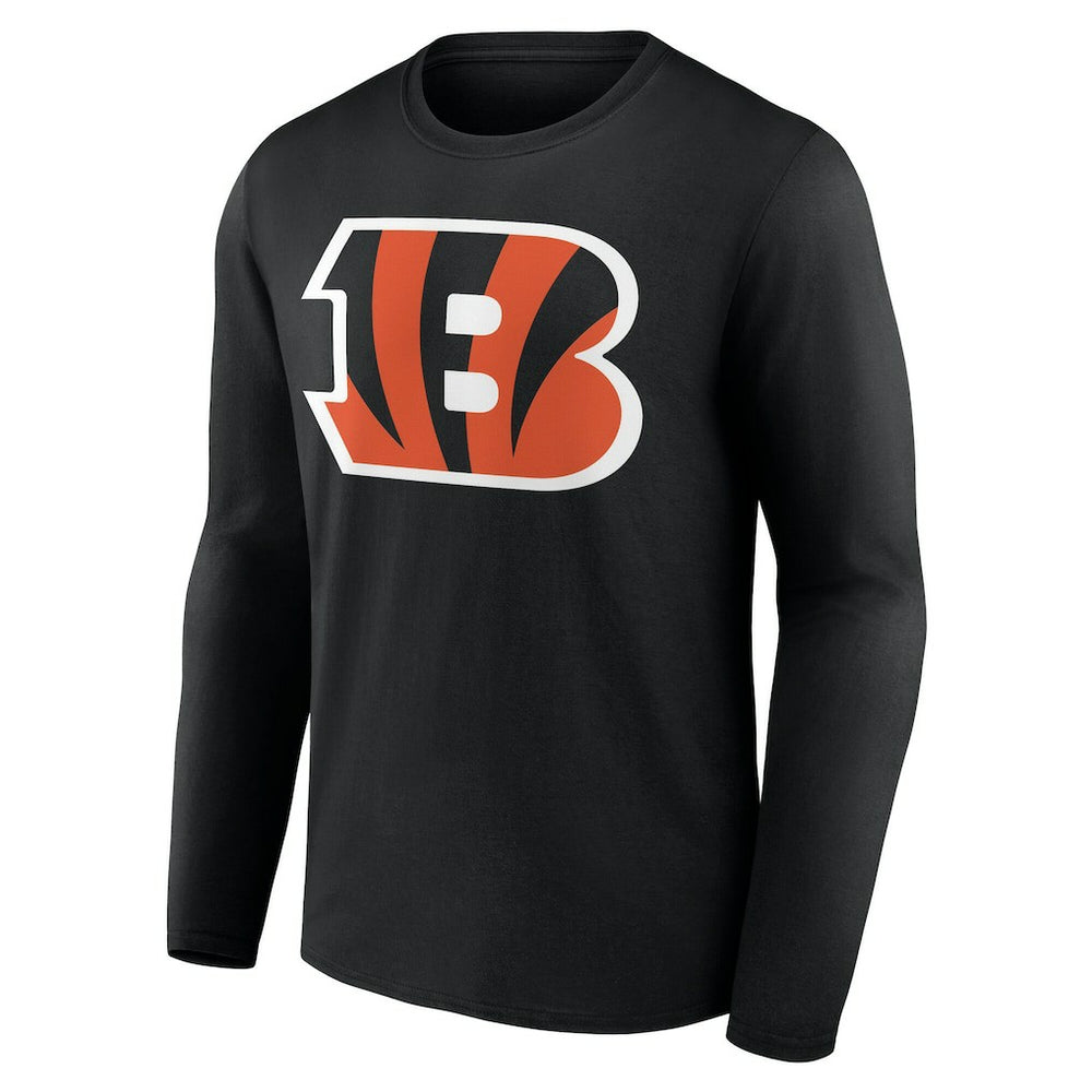 Cincinnati Bengals Team Authentic Personalized Name & Number Long Sleeve T-Shirt - Black T-shirts
