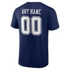 Dallas Cowboys Team Authentic Personalized Name & Number T-Shirt - Navy T-shirts