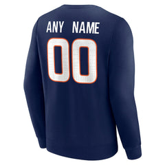 Denver Broncos Team Authentic Personalized Name & Number Sweatshirt - Navy Sweatshirts