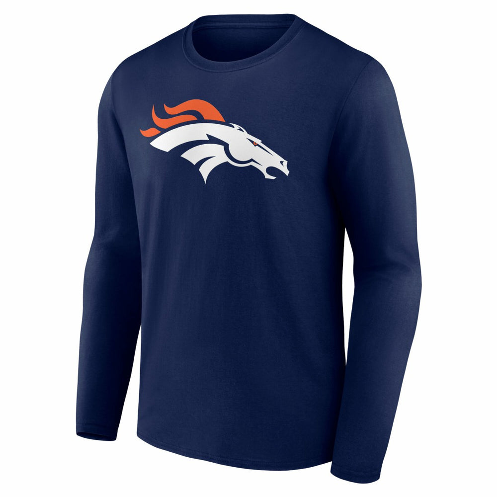 Denver Broncos Team Authentic Personalized Name & Number Long Sleeve T-Shirt - Navy T-shirts
