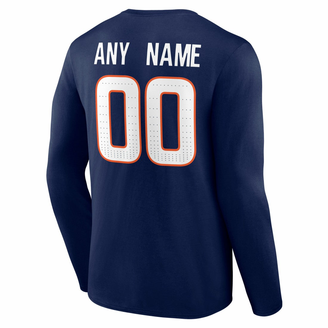 Denver Broncos Team Authentic Personalized Name & Number Long Sleeve T-Shirt - Navy T-shirts
