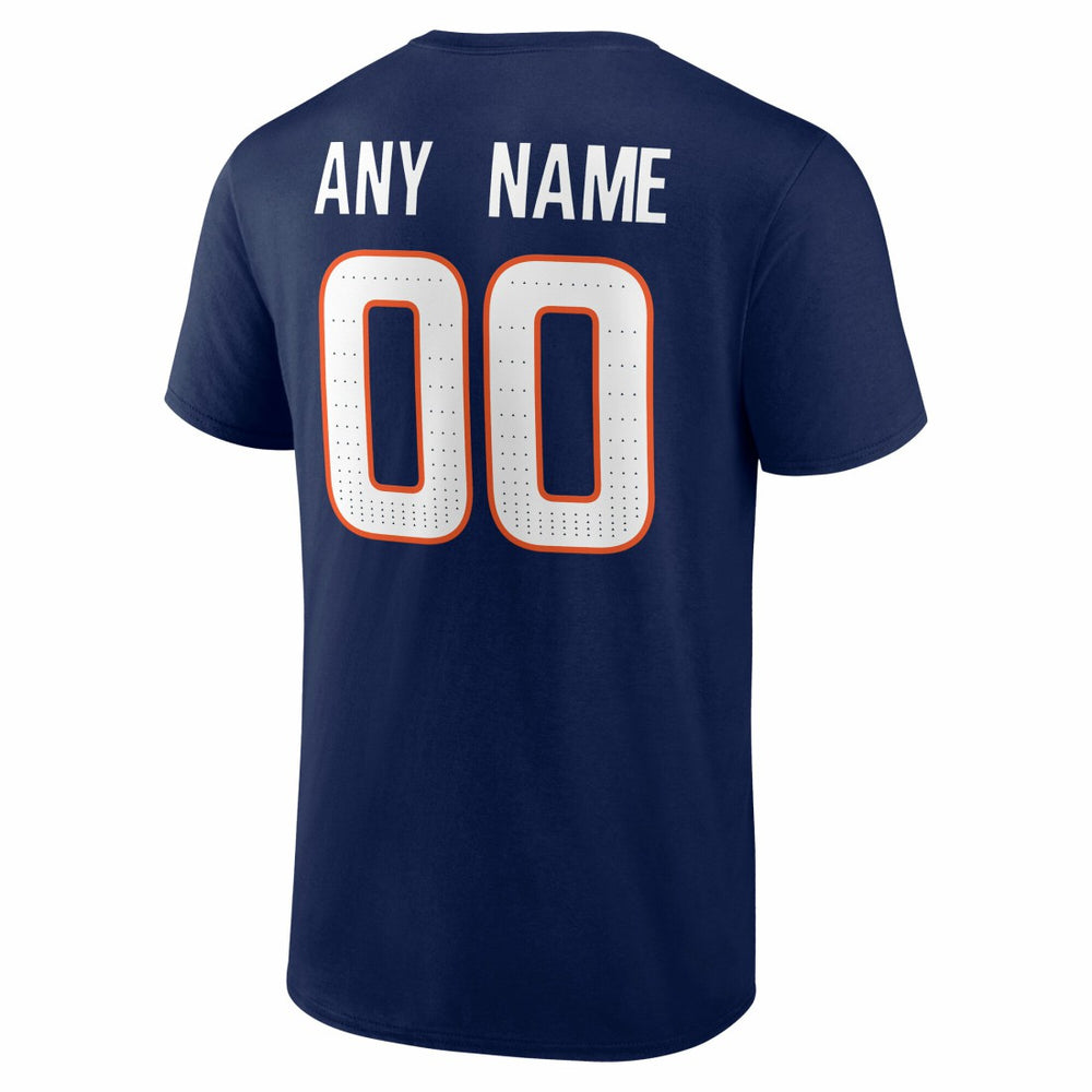Denver Broncos Team Authentic Personalized Name & Number T-Shirt - Navy T-shirts