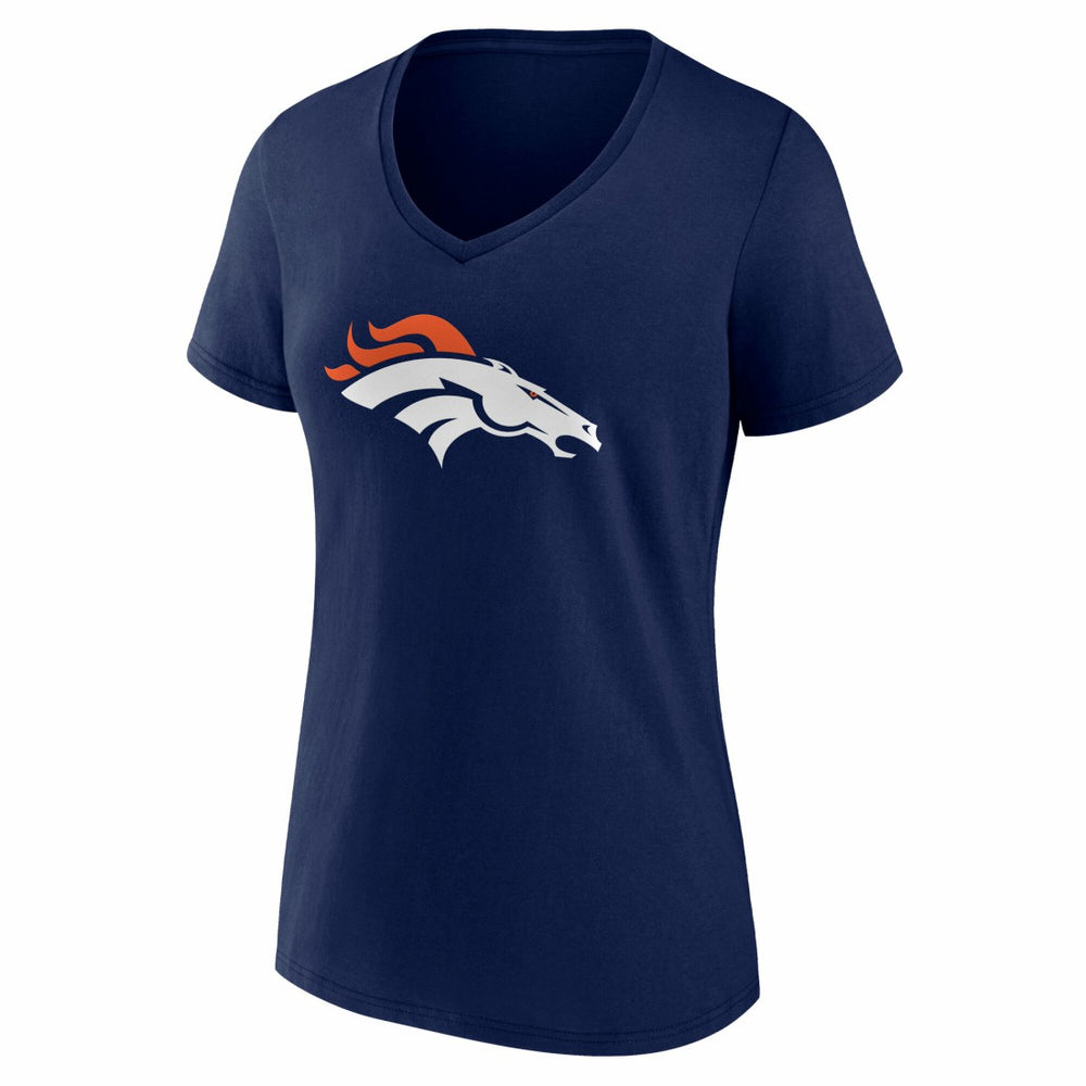 Denver Broncos Women's Team Authentic Personalized Name & Number V-Neck T-Shirt - Navy T-shirts