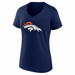 Denver Broncos Women's Team Authentic Personalized Name & Number V-Neck T-Shirt - Navy T-shirts