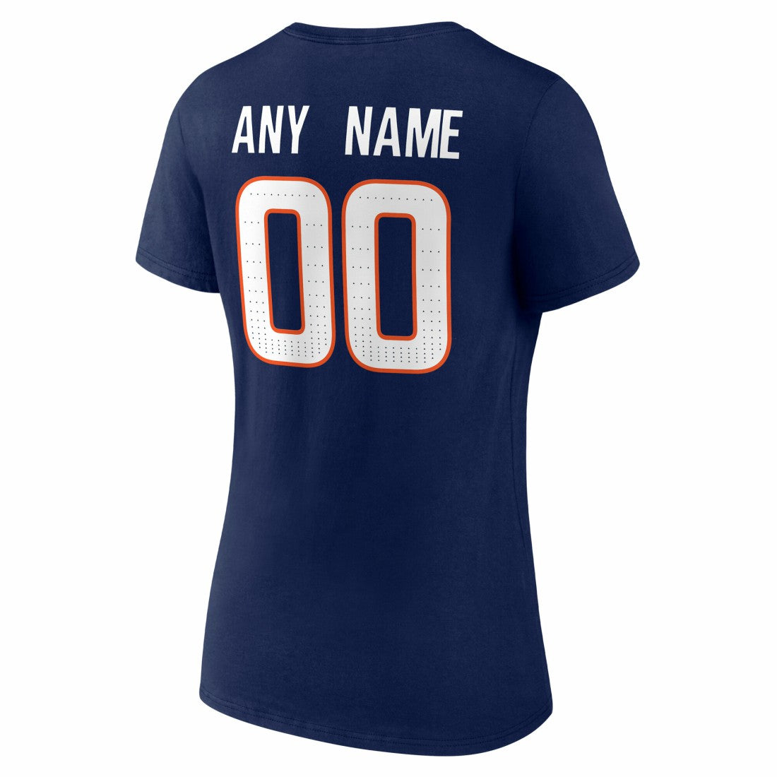 Denver Broncos Women's Team Authentic Personalized Name & Number V-Neck T-Shirt - Navy T-shirts