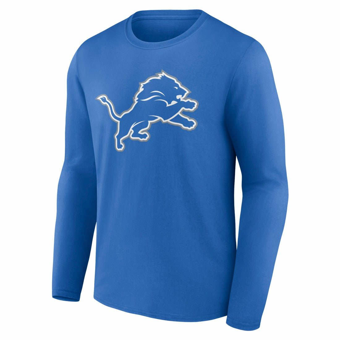Detroit Lions Team Authentic Personalized Name & Number Long Sleeve T-Shirt - Blue T-shirts