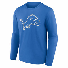 Detroit Lions Team Authentic Personalized Name & Number Long Sleeve T-Shirt - Blue T-shirts