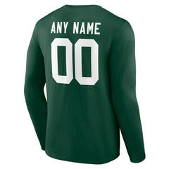 Green Bay Packers Team Authentic Personalized Name & Number Long Sleeve T-Shirt - Green T-shirts