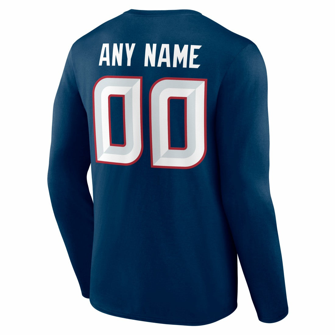 Houston Texans Team Authentic Personalized Name & Number Long Sleeve T-Shirt - Navy T-shirts