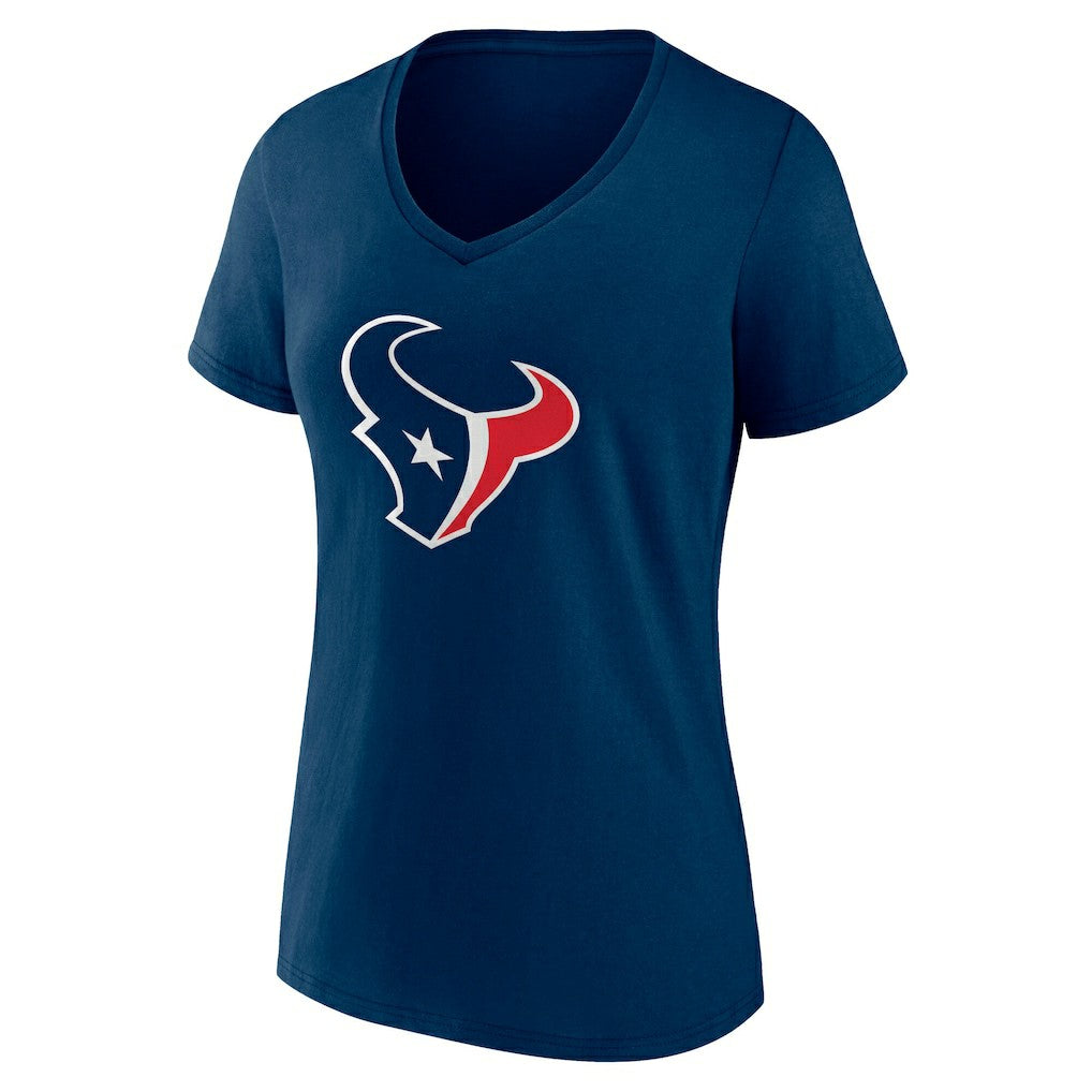Houston Texans Women's Team Authentic Personalized Name & Number V-Neck T-Shirt - Navy T-shirts