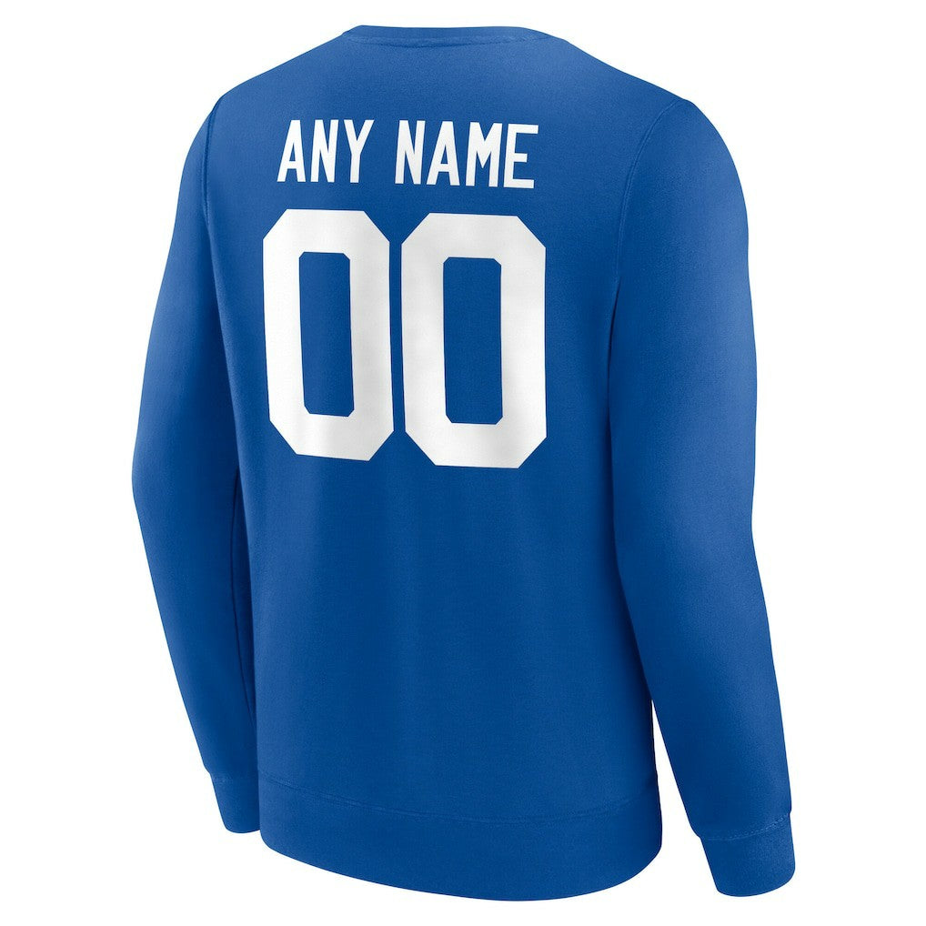 Indianapolis Colts Team Authentic Personalized Name & Number Sweatshirt - Royal Sweatshirts
