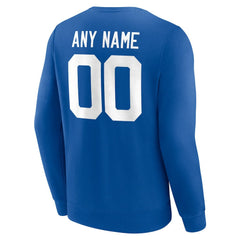 Indianapolis Colts Team Authentic Personalized Name & Number Sweatshirt - Royal Sweatshirts