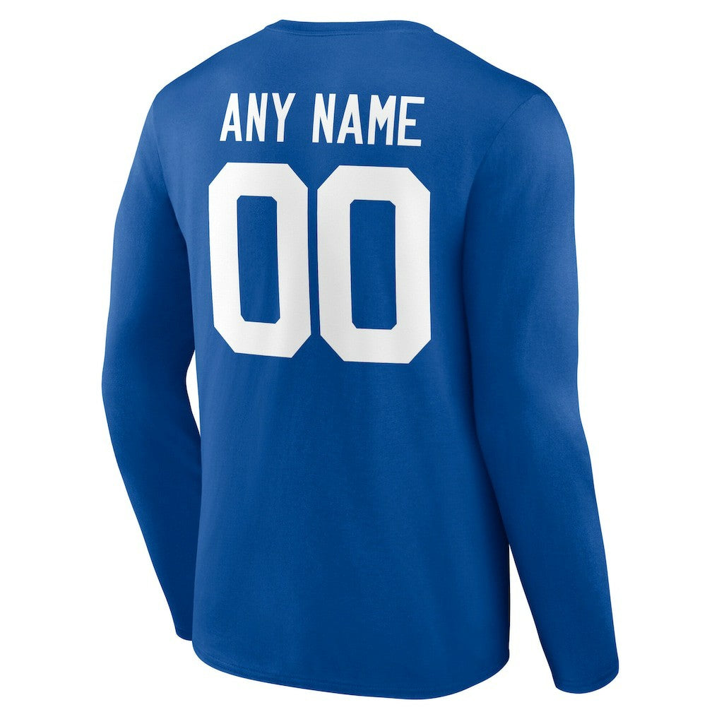 Indianapolis Colts Team Authentic Personalized Name & Number Long Sleeve T-Shirt - Royal T-shirts