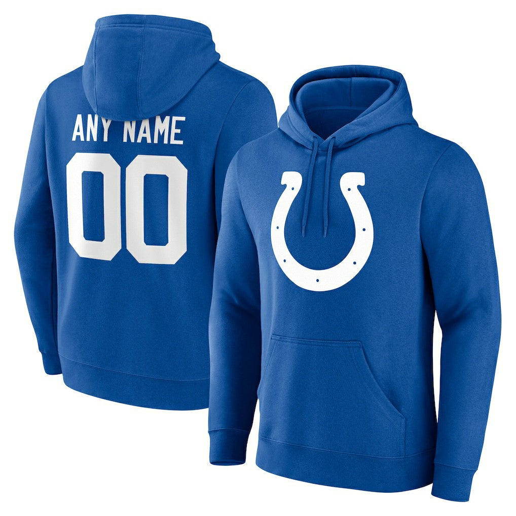 Indianapolis Colts Team Authentic Personalized Name & Number Hoodie - Royal Hoodies