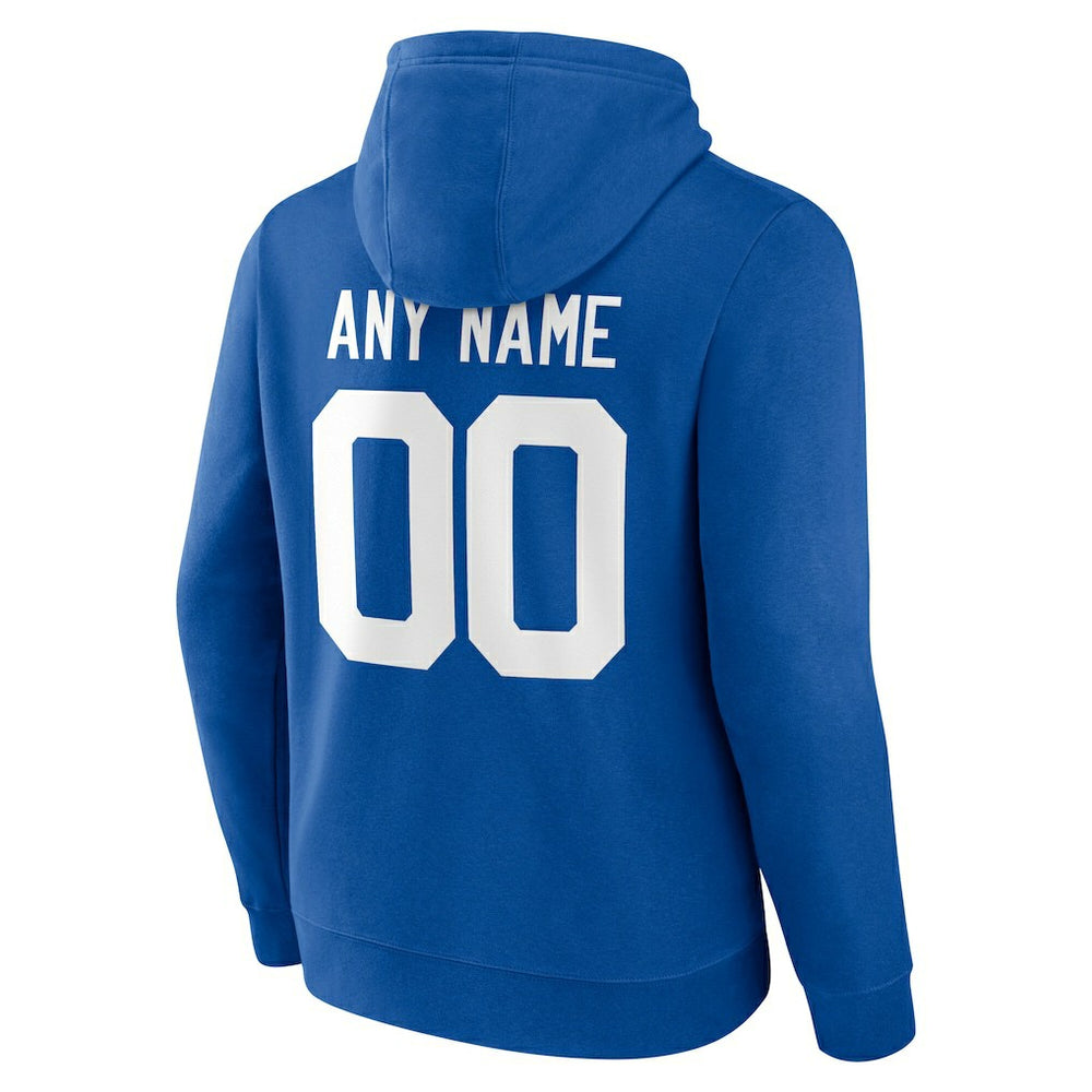 Indianapolis Colts Team Authentic Personalized Name & Number Hoodie - Royal Hoodies