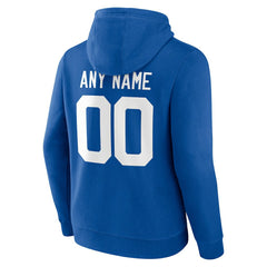 Indianapolis Colts Team Authentic Personalized Name & Number Hoodie - Royal Hoodies