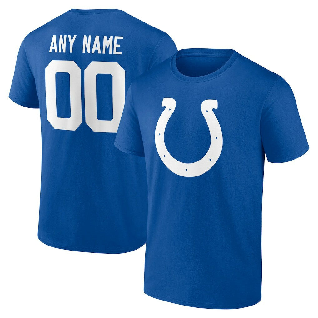 Indianapolis Colts Team Authentic Personalized Name & Number T-Shirt - Royal T-shirts