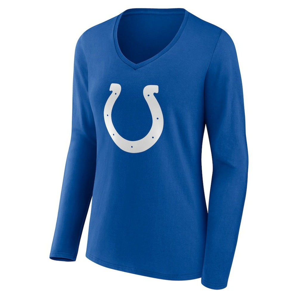Indianapolis Colts Women's Team Authentic Personalized Name & Number Long Sleeve V-Neck T-Shirt - Royal T-shirts
