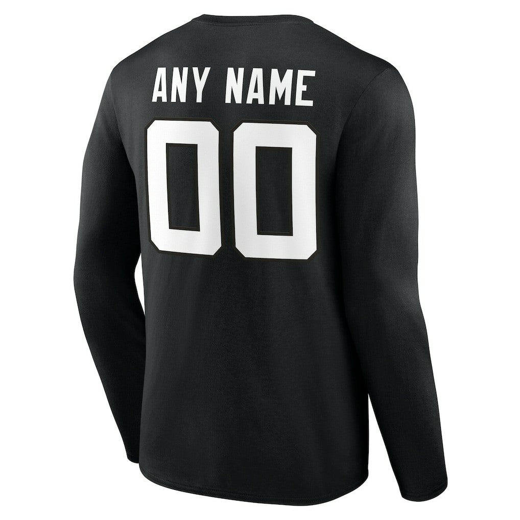 Jacksonville Jaguars Team Authentic Personalized Name & Number Long Sleeve T-Shirt - Black T-shirts